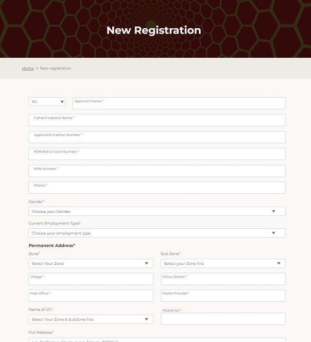 New Registration
