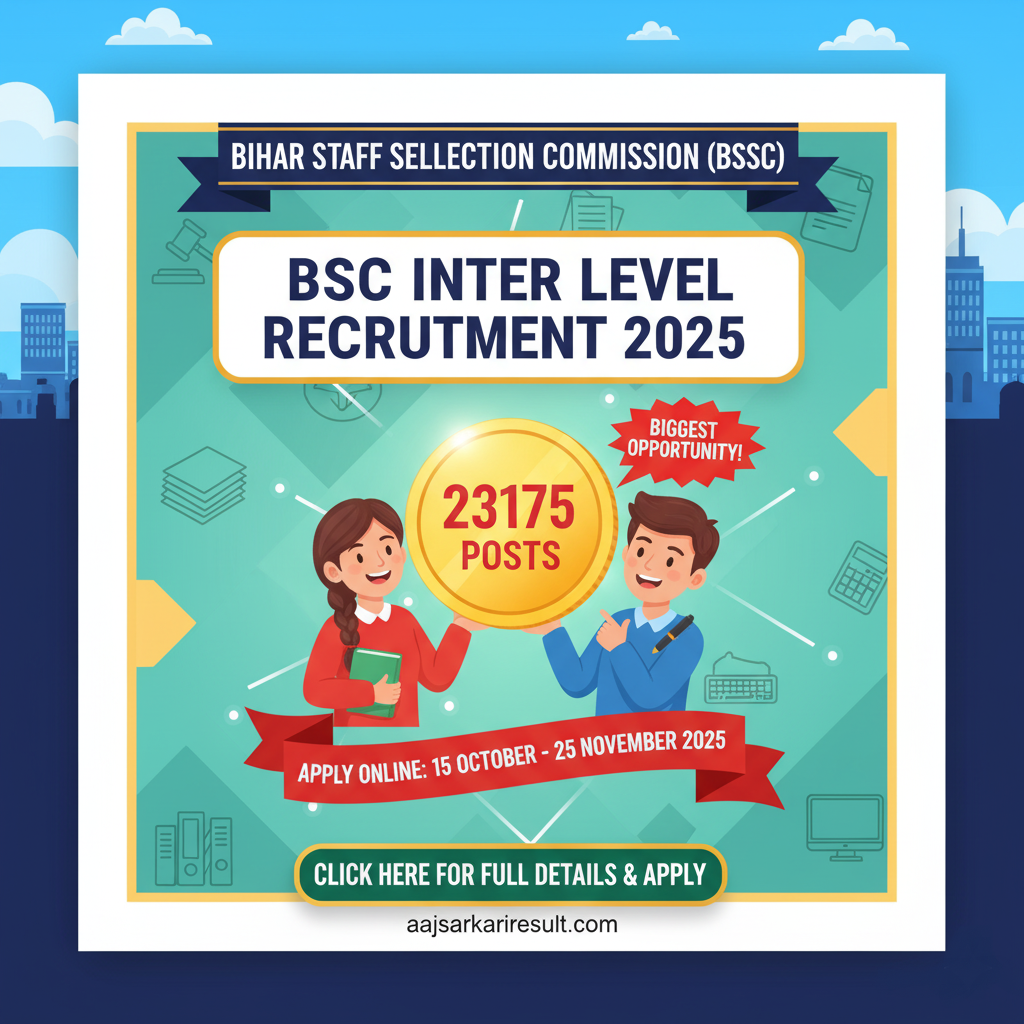 Bihar BSSC Inter Level Recruitment 2025
