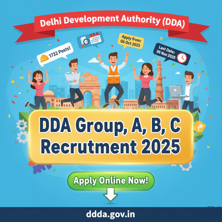 DDA Group A, B, C Recruitment 2025