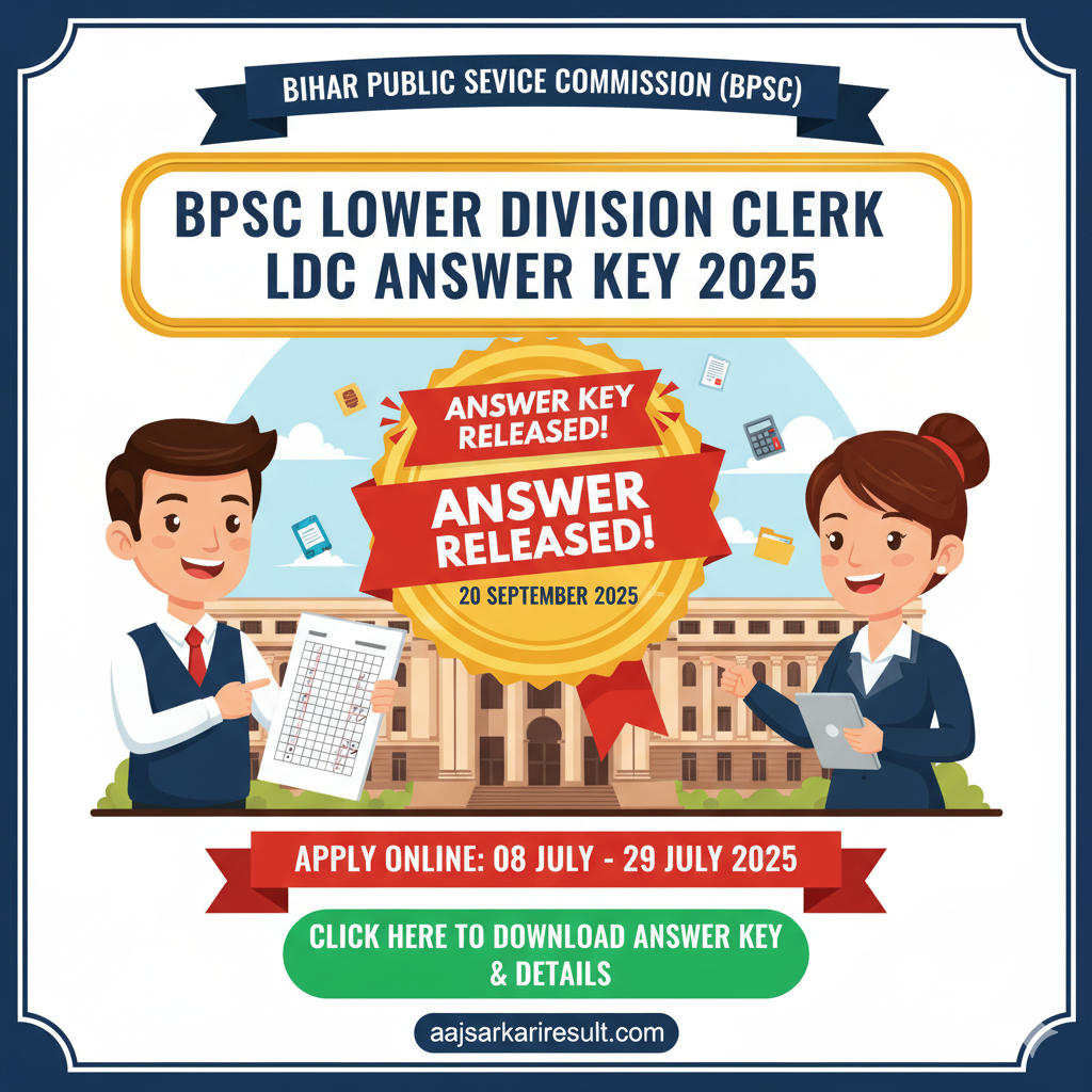 BPSC Lower Division Clerk LDC Answer Key 2025