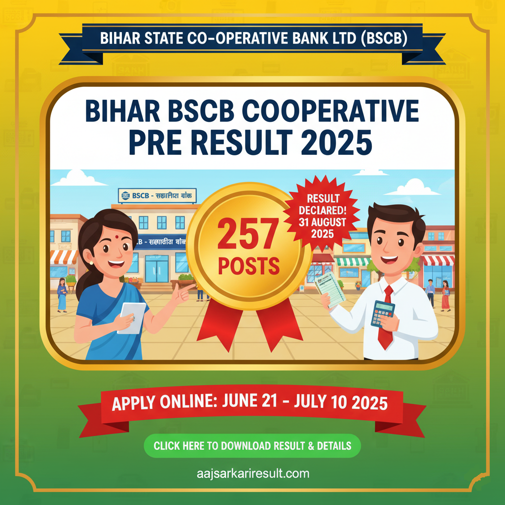Bihar BSCB Co-operative Pre Result 2025