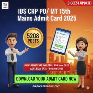 IBPS CRP PO MT 15th Mains Admit Card 2025