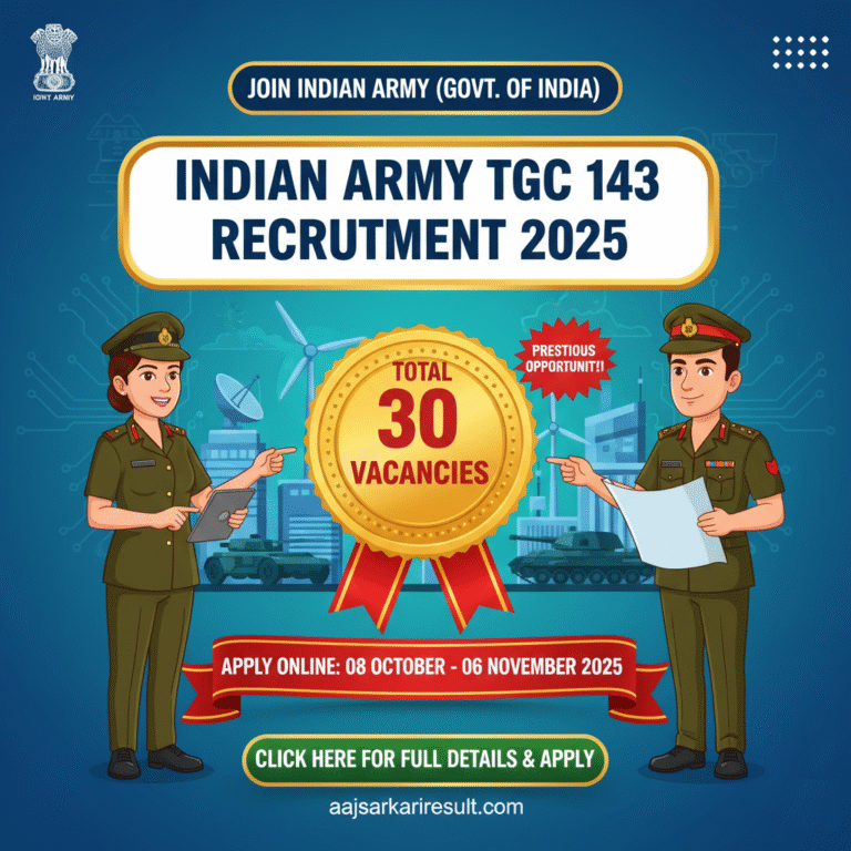 Indian Army TGC 143 Recruitment 2025