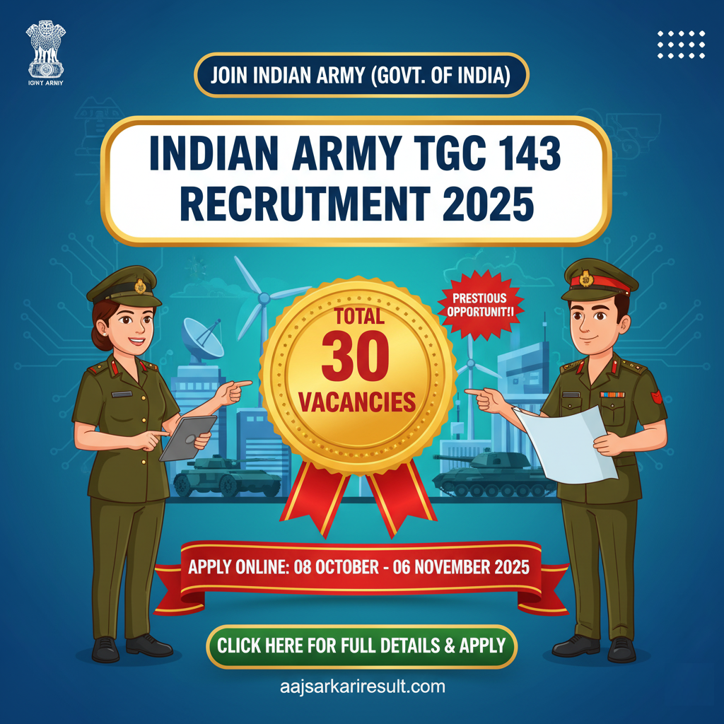 Indian Army TGC 143 Recruitment 2025