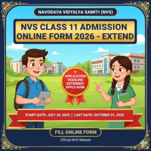 NVS Class 11 Admissions Online Form 2025