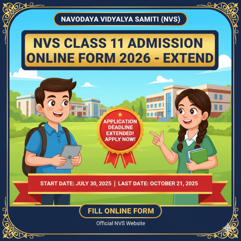 NVS Class 11 Admissions Online Form 2025