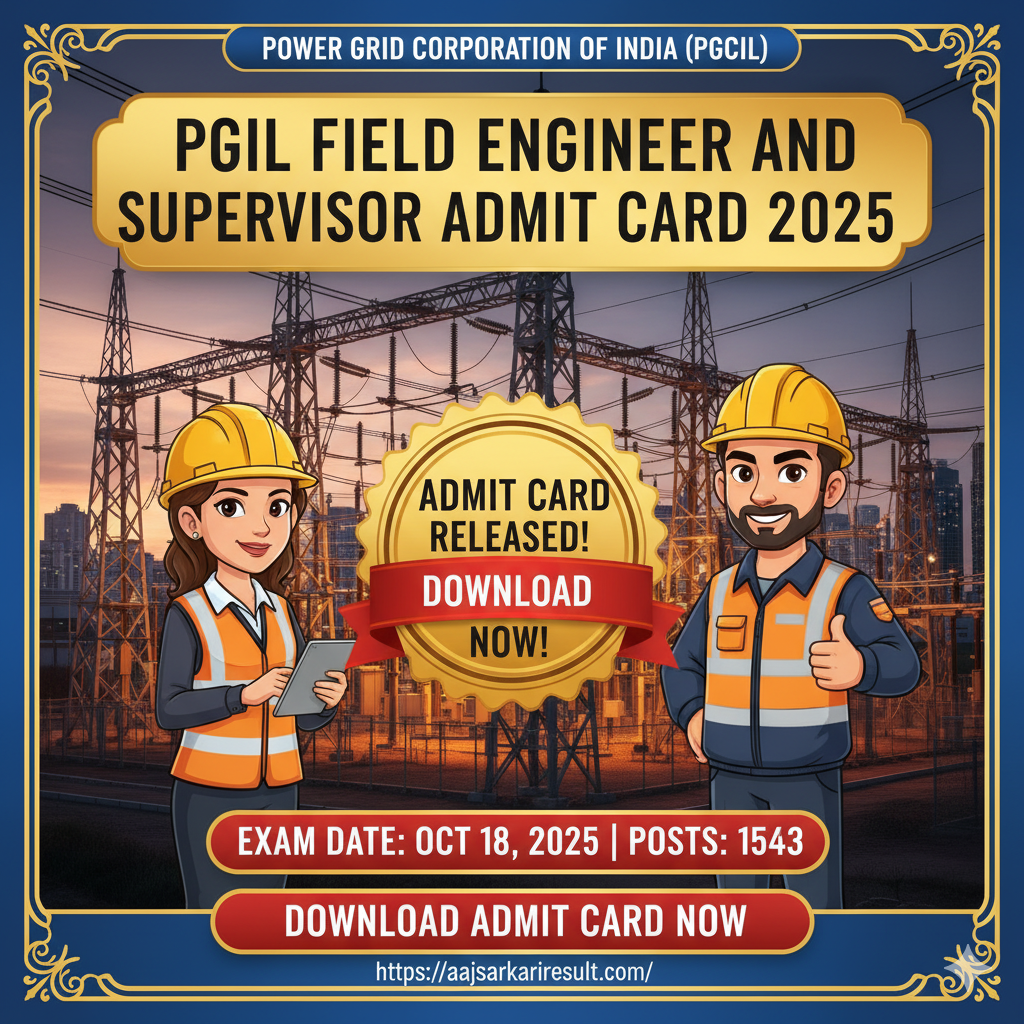 PGCIL Field Engineer and Supervisor Admit Card 2025