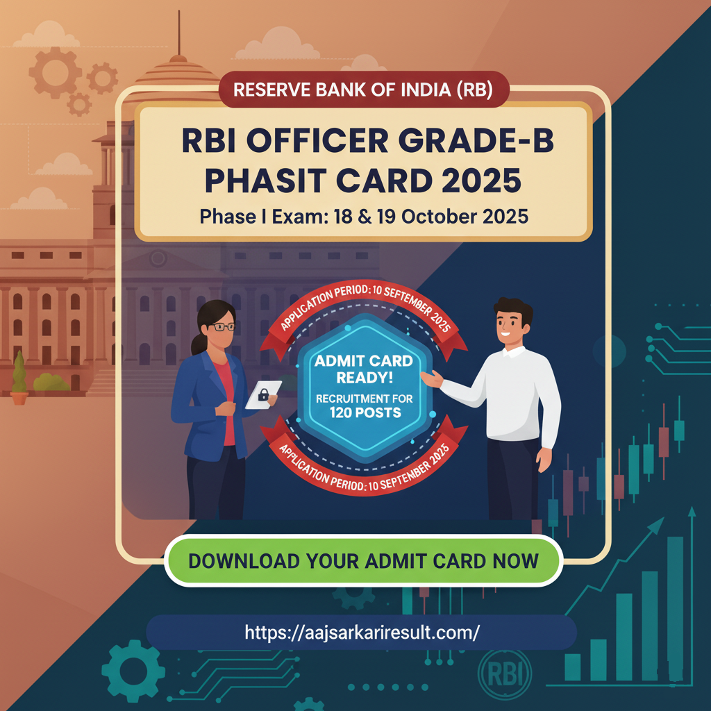 RBI Officer Grade-B Phase-I Admit Card 2025