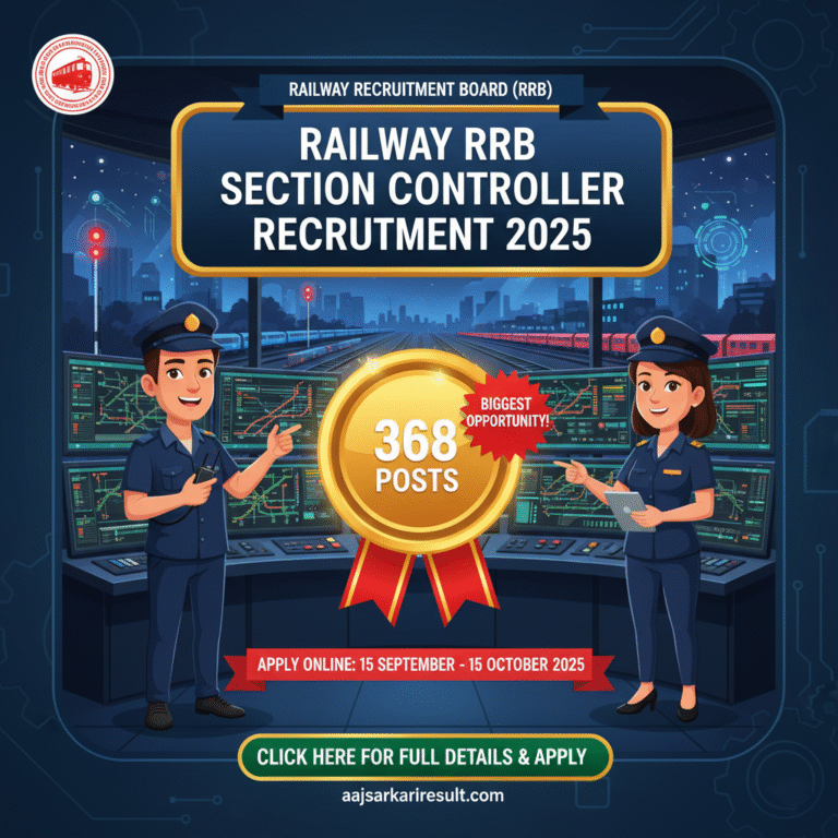 RRB Section Controller Recruitment 2025