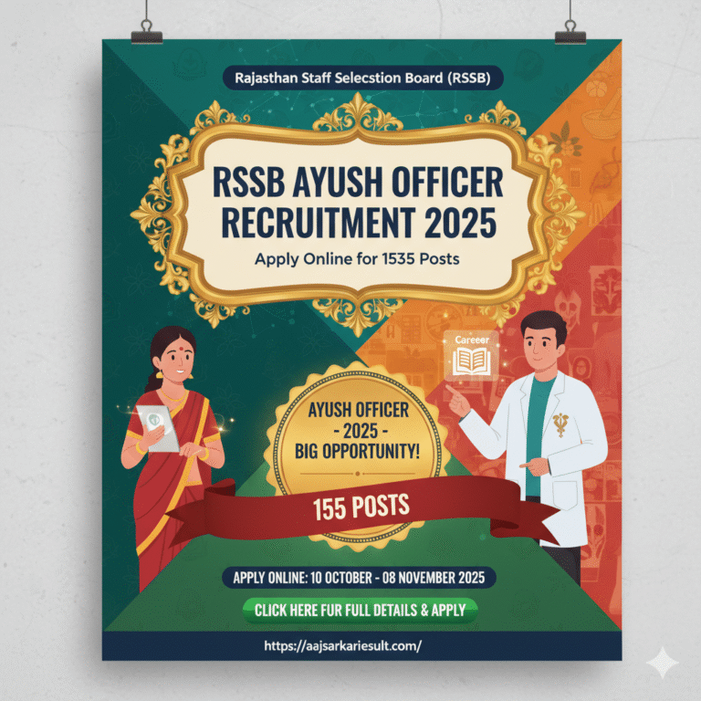 RSSB Aayush Officer Recruitment 2025