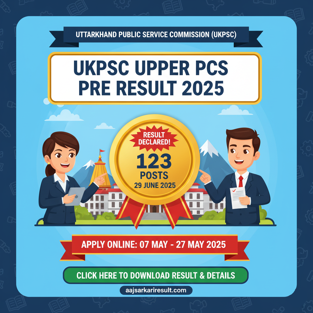 UKPSC Upper PCS Pre Result 2025