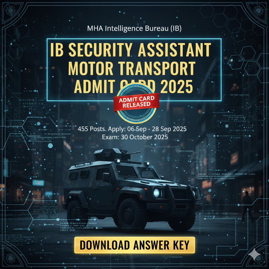 IB Security Assistant Motor Transport Answer Key 2025